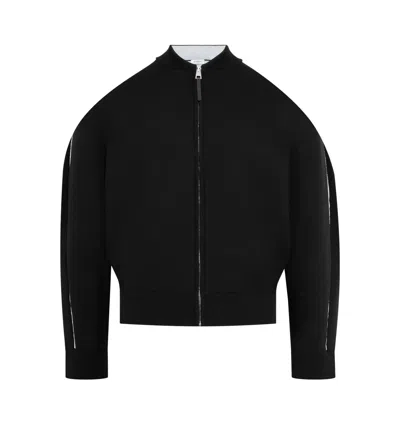 Givenchy Logo Knit Jacket In Black