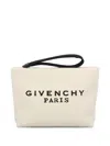 Givenchy Logo Cotton Pouch In White