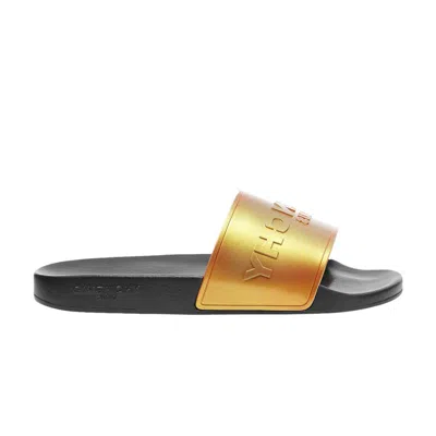 Pre-owned Givenchy Logo Slide 'black Iridescent Orange' | Men's Size 46