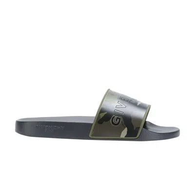 Pre-owned Givenchy Logo Slide 'camo' | Black | Men's Size 40