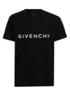 Givenchy Cotton Reverse Slim Fit T-shirt With Signature Print In Black