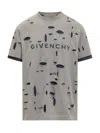 Givenchy Distressed Crewneck T-shirt In Grey