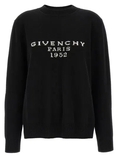 Givenchy Womens Black Brand-intarsia Round-neck Wool And Cashmere Sweater