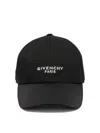 Givenchy " Paris" Baseball Cap In Black