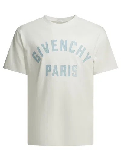 Givenchy Paris Logo Crewneck T Shirt Short Sleeves In White