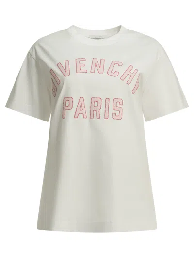 Givenchy " Paris" Crew-neck T-shirt In Animal Print