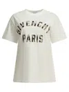 Givenchy " Paris" Crew-neck T-shirt In White