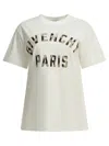 Givenchy " Paris" Crew-neck T-shirt In White
