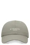 Givenchy Paris Embroidered Cap In Cotton In Gray