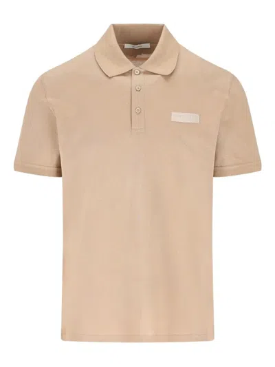 Givenchy Paris Gros Grain Cotton Polo In Brown