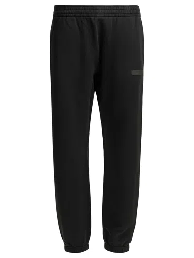 Givenchy Paris Logo Sports Pants Ribbed Cuffs In Black