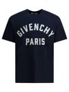 Givenchy Navy Short-sleeved T-shirt With Logo In Blue