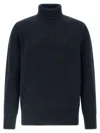 Givenchy ' Paris' Turtleneck Sweater In Blue