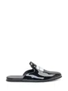 Givenchy Patent Leather Logo-plaque Slippers In Black