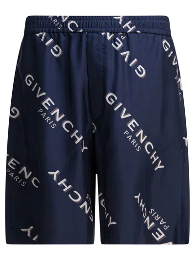 Givenchy " Shadow" Shorts In Blue
