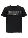 Givenchy Logo-tape Graphic T-shirt In Black