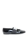 Givenchy Varnished Ballerina With Logo Band In Black