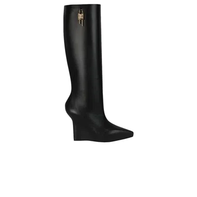Pre-owned Givenchy Wmns G Lock Knee-high Wedge Boot 'black' | Women's Size 37