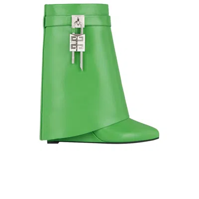 Pre-owned Givenchy Wmns Shark Lock Biker Ankle Boot 'absynthe Green' | Women's Size 41
