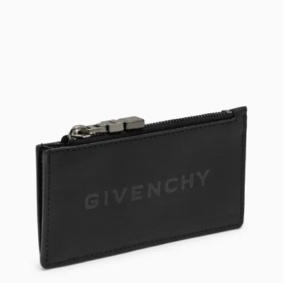 Givenchy Zipped Wallet In 4g Nylon In Black