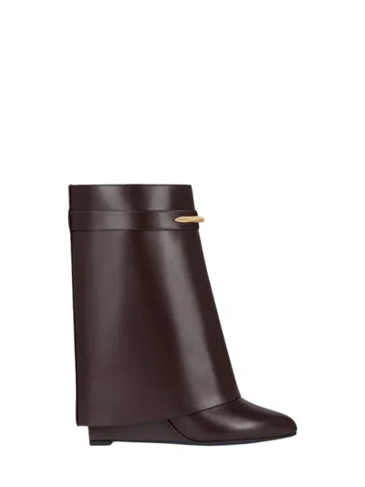 Givenchy Glamorous Shark Boot With 9 Cm Heel In Marrone