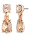 Givenchy Glass Stone Drop Earrings In Gold