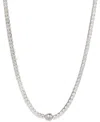 Givenchy Glass Stone Extender Collar Necklace In Metallic