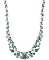 Givenchy Glass Stone Extender Drama Frontal Necklace In Multi