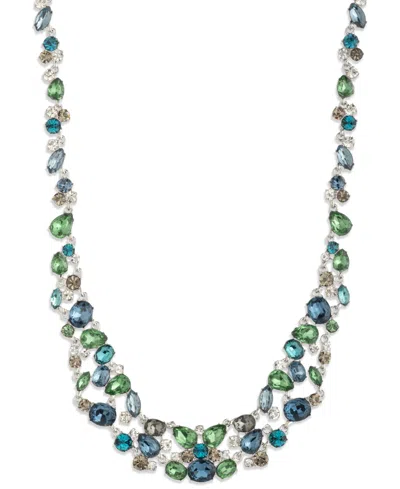 Givenchy Glass Stone Extender Drama Frontal Necklace In Multi