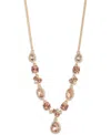 Givenchy Glass Stone Extender Pendant Necklace In Gold Tone In Gold