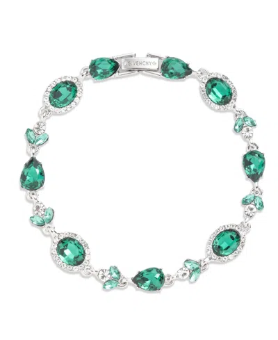 Givenchy Glass Stone Gold-tone Drama Multi Flex Bracelet (also In Silver-tone) In Green