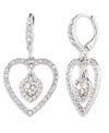 Givenchy Glass Stone Gold-tone Heart Orbital Earrings (also In Silver-tone) In Silver