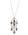 Givenchy Glass Stone Gold-tone Slider Pendant Necklace In Black
