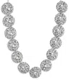 Givenchy Glass Stone Silver-tone Drama Cluster Collar Necklace In Gray