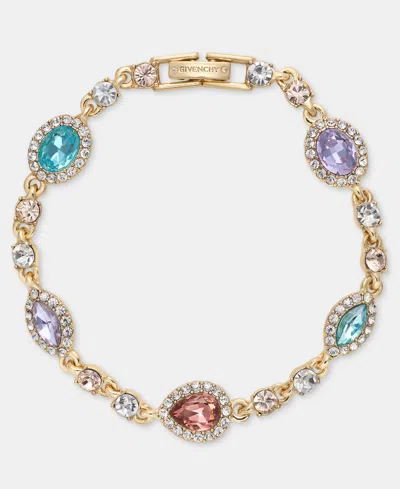 Givenchy Glass Stone Statement Station Flex Bracelet In Gold