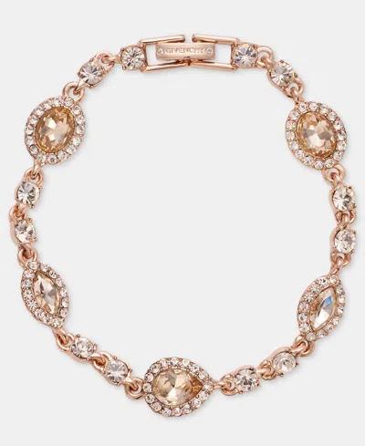 Givenchy Glass Stone Statement Station Flex Bracelet In Pink