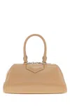 Givenchy Glazed Calf Leather Top Handle Bag In Beige