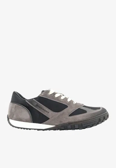 Givenchy Glide Nylon And Suede Low-top Sneakers In Gray