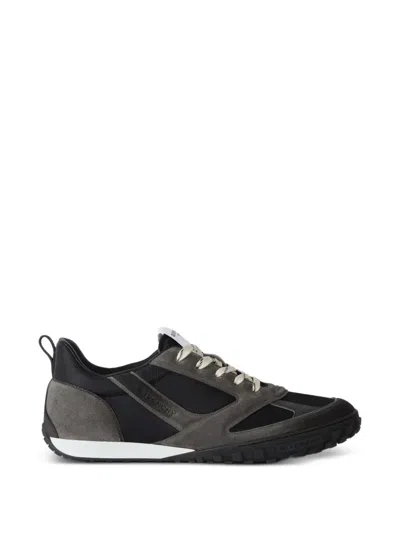 Givenchy Glide Suede-panel Sneakers In Gray
