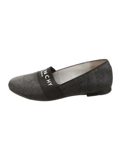 Pre-owned Givenchy Babies' Glitter Accent Slip On Shoes In Black