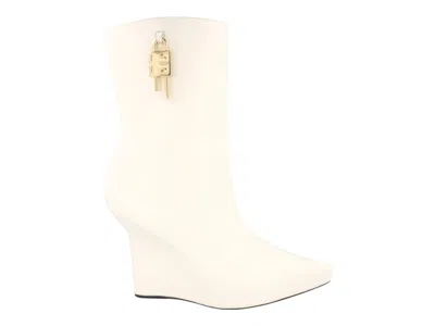 Pre-owned Givenchy Glock Leather Wedge Boots (women's) Sneakers In Ivory