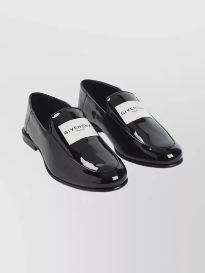Givenchy Glossy Round Toe Loafers In Black