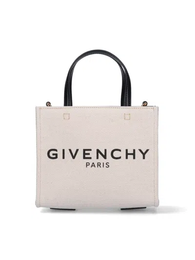 Givenchy 'g' Mini Tote Bag In Beige
