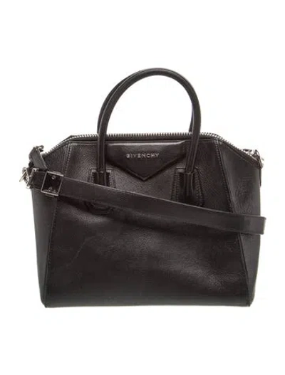 Pre-owned Givenchy Goat Leather Antigona Medium In Black
