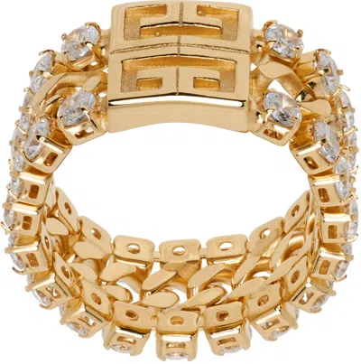 Givenchy 4g Crystal Ring In Gold