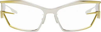 Givenchy Gold & Silver Giv Cut Sunglasses In Metallic