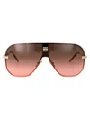Givenchy Gold Brown Metal Sunglasses In Pink