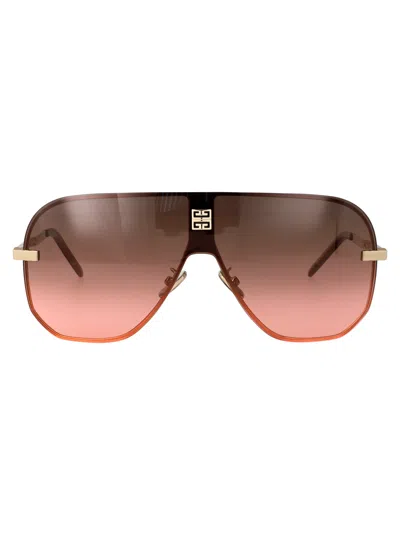 Givenchy Gold Brown Metal Sunglasses