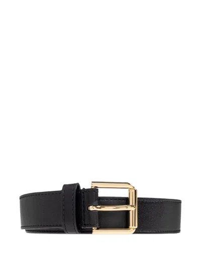 GIVENCHY GOLD-BUCKLE LEATHER BELT