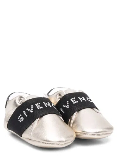 Givenchy Kids' Gold Cow Leather Slippers